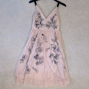 EXPRESS Tull overlay midi dress